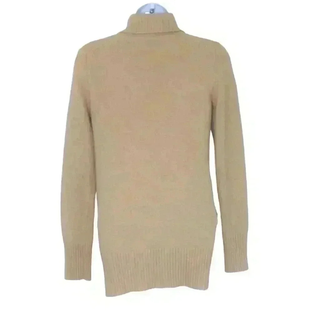 J Crew cardigan wool nylon cashmere blend XS pockets coastal grandmother beige - Picture 3 of 5